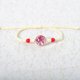 thumbnail image 1 of Xiao Hua Pulsera de flores hecha a mano - Pulsera de resina, pulsera ajustable, pulsera de flores, -2 piezas, rojo, 1 of 2
