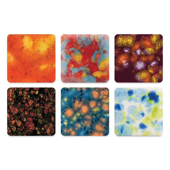 Mayco Lead-Free Jungle Gems Crystal Glazes - Class Pack #4 - Pint, Set of 6