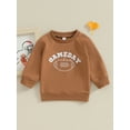 thumbnail image 2 of Bagilaanoe Toddler Baby Girl Boy Casual Sweatshirt Long Sleeve Letter Print Pullover 6M 12M 18M 24M 3T Kids Fall Loose Tee Tops, 2 of 7