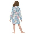 thumbnail image 7 of FORMRS Niños Bathrobe Unisex Hooded Robe Soft Plush Pajamas Sleepwear, Size 4-6T, Beige Art Pattern, 7 of 7