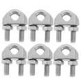 thumbnail image 5 of WEUVEB 6Pcs Silver Steel Wire Rope Clamps for Load Securing, 5 of 7