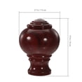 thumbnail image 4 of Shisuyan Curtain Rod Ends Ivory White 3Pcs 4.0x2.8x2.8in, 4 of 8