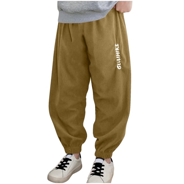 Odeerbi 3-13 Años Niños Cargo Pantalones Deportes Jogger Pantalones Casual Suelto Cómodo Pantalones Con Bolsillos