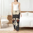 thumbnail image 4 of Balery Retro Raccoon Graphic Print Pantalones de pijama para mujer, pijamas ultraligeros, pantalones de estar por casa-Large, 4 of 6