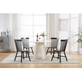 thumbnail image 4 of Dayalane Farmhouse Windsor Dining Chairs Set of 2, Solid Wood Spindle Back Dining Side Chairs, Mid-Century French Country Oak Kitchen Chairs for Dining Room Living Room Kitchen Restaurant, Black, 4 of 17
