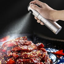 SPOORYYO Oil Sprayer for Cooking,3.38oz Stainless Steel Cooking Oil Spray Bottle for Cooking, Salads, BBQS and More,One-Handed Use