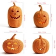 thumbnail image 3 of Yashow Elite Faux Woven Pumpkin Resin Ornament, Lighted Look Halloween Pumpkin Decor, No Battery Needed Fall Tabletop Decoration for Mantel Shelf Entryway, 3 of 14