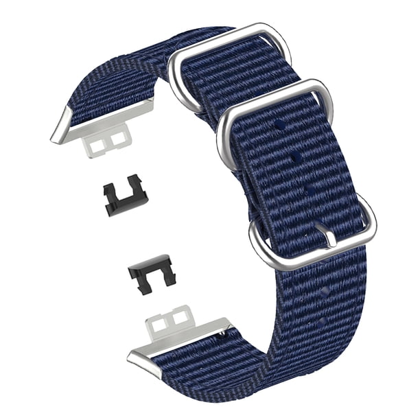 Monstrate Correa de repuesto para reloj inteligente, correa ajustable, piezas de reparación de coloridas tejidas, compatibles con accesorios Watch Electrónica Azul oscuro