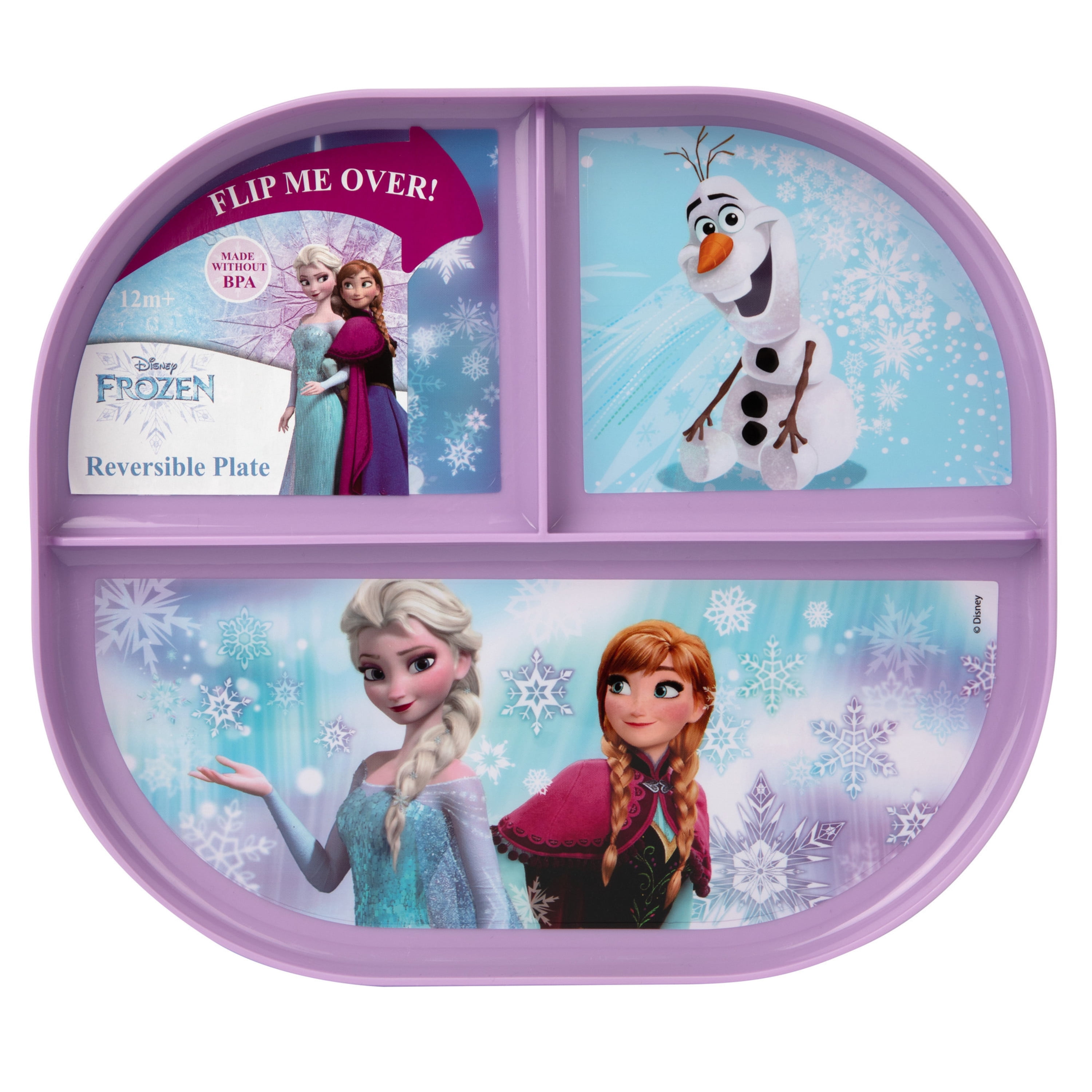 Disney Frozen 2Sided Plate Dishwasher Safe Toddler Plate