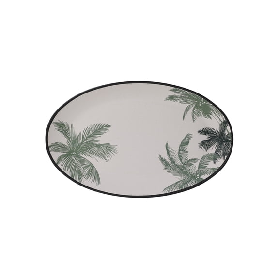 Hometrends Palm Bamboo Melamine Oval Platter 17.3 Inch