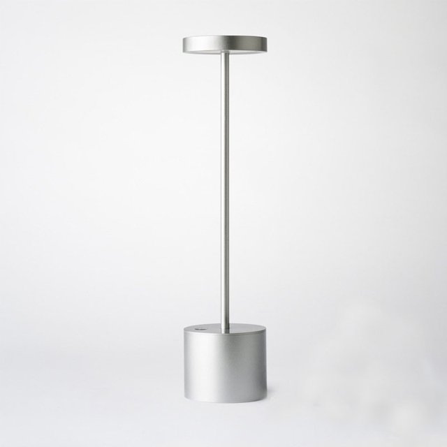aprendizaje nórdico, lámpara de noche, lámpara de ambiente inteligente, barra táctil de aluminio creativa, luz nocturna, carga USB plateada (aluminio) XianweiShao 1327533001724