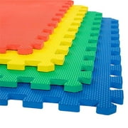 Stalwart  Interlocking EVA Foam Padding Foam Mat Floor Tiles - Multicolor - Pack of 4