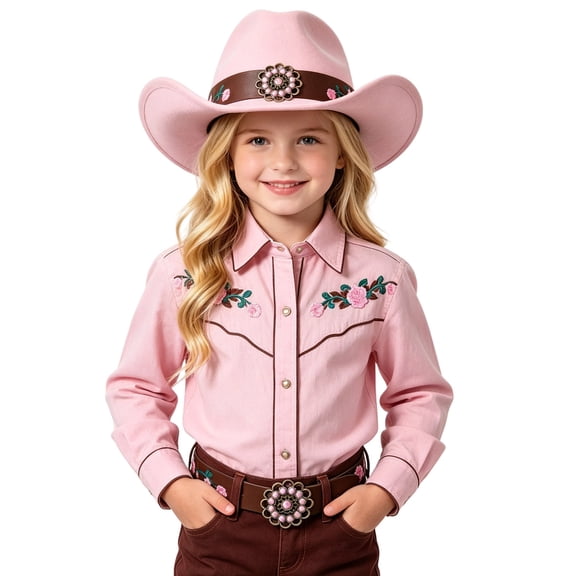 Gaexia Kids Western Cowboy Hat Playful Farmhouse Style Outdoor Sun For Boys And Girls Cute Fashion Little Rancher Summer Cap