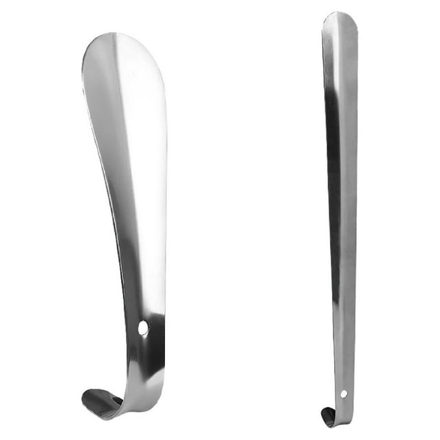 TISHITA 2 Pcs Stainless Steel Shoe Long Handle Durable for The Aged Disabled