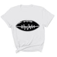 thumbnail image 4 of Gamivast Athletic Shirts for Men Heartbeat Football Graphic Crew Neck Short Sleeve Workout Shirts Gym Shirts Breathable Performance Fabric Workout Wear, 4 of 5