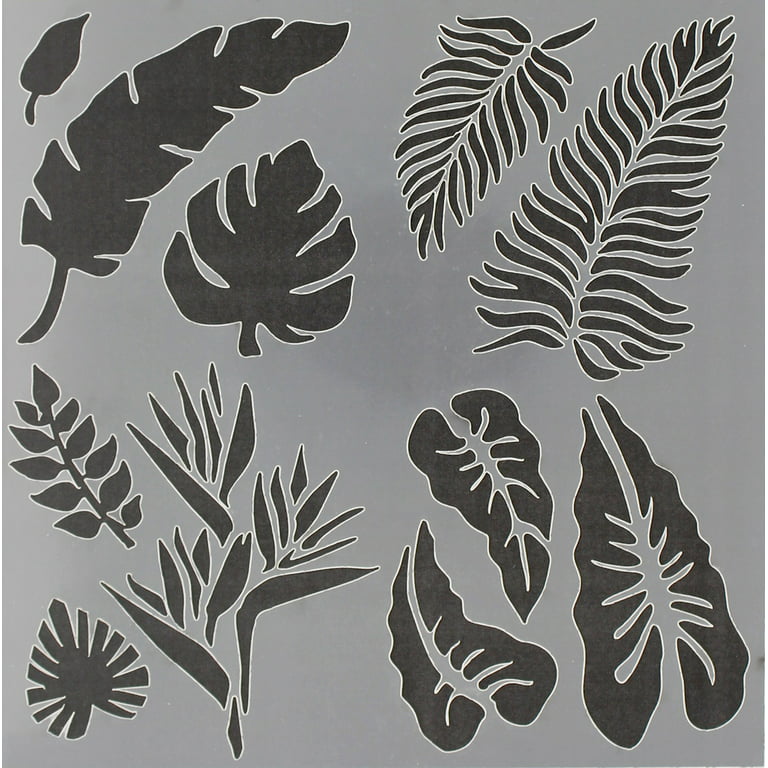 Tropical Leaves Stencil
