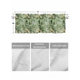 thumbnail image 2 of Kitchen Valances for Window, Watercolor Green Botanical Leaves Light Filtering Rod Pocket Valance Curtain, Garden Dandelion Flower Foliage Short Curtains Window Topper for Bedroom 60x18in, 2 of 9