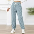 thumbnail image 6 of Ladies Plush Warm Thermal Pants Lace-up High Waist Jogger Trousers Pockets Fluffy Fleece Sweatpants Pajama Bottoms (Medium, Blue 03), 6 of 6