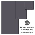 thumbnail image 4 of Juego de toallas Cosy Family de microfibra, 8 piezas, gris oscuro, 4 of 7