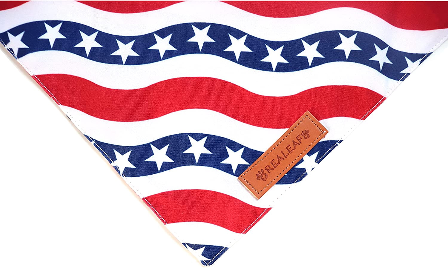4th of July Bandanas 2 Pack, Triangle Reversible American Flag Pet Patriotic Scarf for Boy and Girl, Premium Durable Fabric, USA Bandana for Medium and Large Dogs (Large)