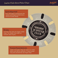 thumbnail image 2 of Playzaic Jupiter Club 43mm Oversize Poker Chips (50-pack) - Real Casino Clay - $5 Red, 2 of 4