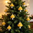 thumbnail image 5 of 2 Pcs Mushroom Ornaments Christmas Tree Hanging Decorations Plastic Mushroom Hanging Ornaments Festive Decor for Christmas Tree and Holiday Party, 2.95x1.89 Inch, Yellow, 5 of 5