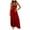 Red, variant on amlbb Women Summer Dresses Beach Floral Sleeveless Women's Solid Color Jumpsuit Short Skirt Sexy Off Shoulder Waist Sleeveless Dress on Clearance