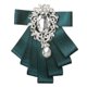 thumbnail image 1 of Pajarita formal para hombre, lazo de boda, corbata con diamantes Verde oscuro, 1 of 7