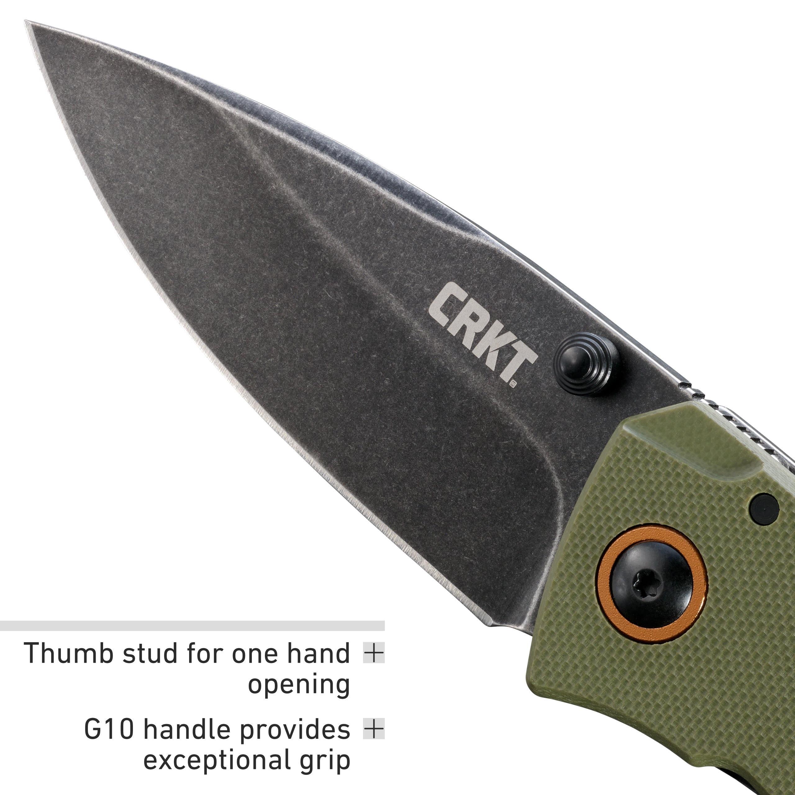 CRKT Tuna Everyday Carry EDC Pocket Folding Knife with Frame Lock: Stainless Steel Plain Edge Blade, G10 Handle, Pocket Clip, 2520