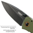 thumbnail image 4 of CRKT Tuna Everyday Carry EDC Pocket Folding Knife with Frame Lock: Stainless Steel Plain Edge Blade, G10 Handle, Pocket Clip, 2520, 4 of 9