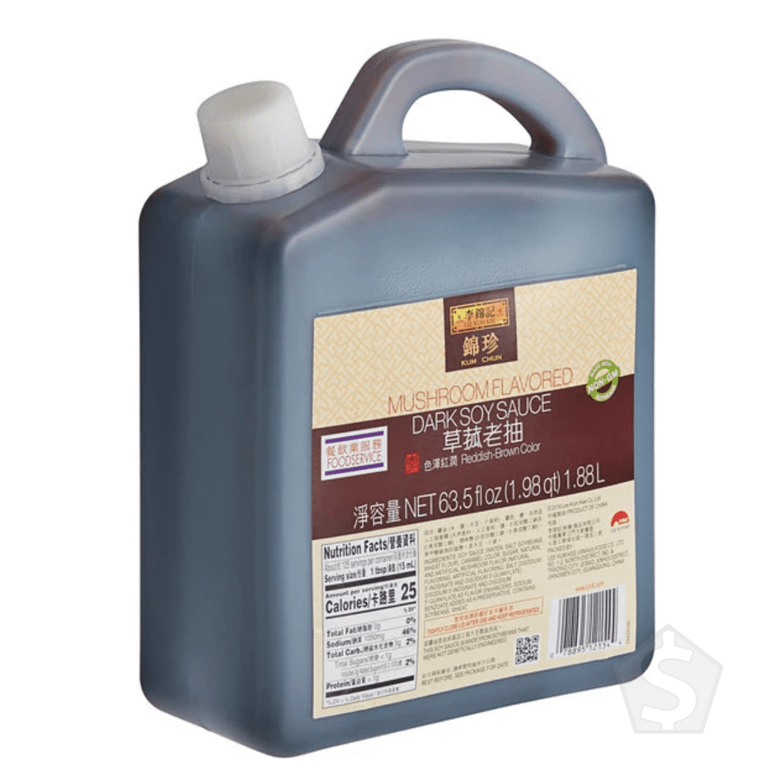 Lee Kum Kee Kum Chun 1.88 Liter Mushroom Flavored Dark Soy Sauce - 12/Case