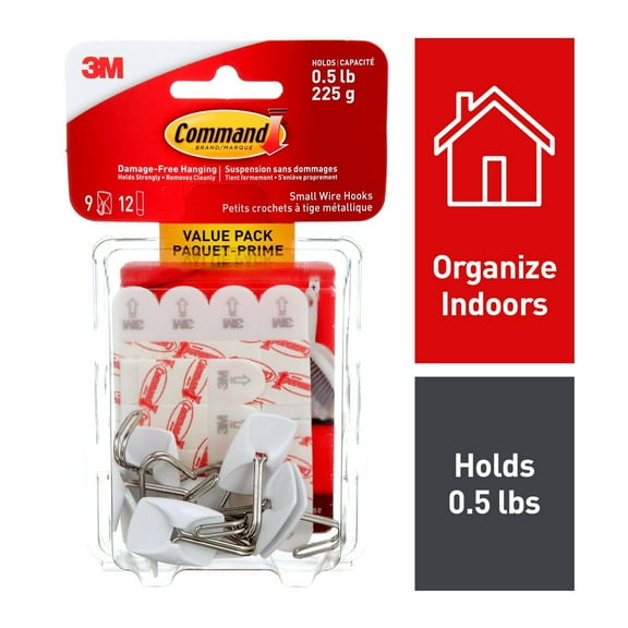 Command™ Wire Hooks 17067C-VP, Small, Value Pack