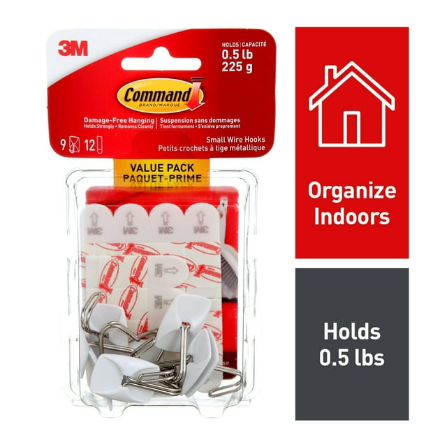 Command™ Wire Hooks 17067C-VP, Small, Value Pack
