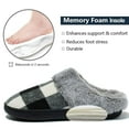 thumbnail image 2 of Needbo Women's Slippers Cozy Fuzzy Plaid Slip On Memory Foam House Shoes Indoor Outdoor, 2 of 7