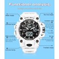 thumbnail image 6 of Womens Digital Sports Watch 5ATM Waterproof Watch LED Light Large Face Analog Multifunctional Wrist Watches with Alarm Stopwatch Calendar Hourly Chime, 6 of 6