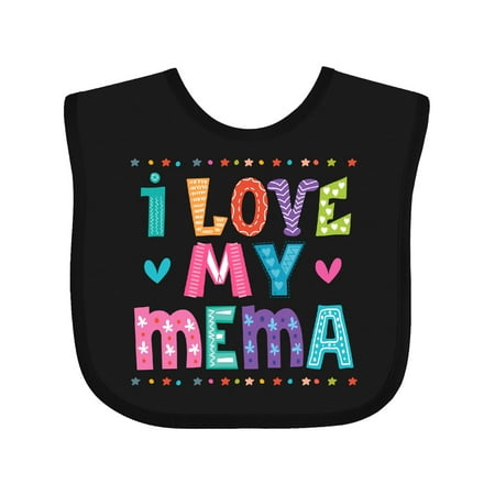 

Inktastic I Love My Mema Grandchildren Gift Baby Girl Bib
