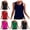 Navy, variant on HAOTAGS Women Swim Tops,High-Neck Wirefree Rash Guard Quick-Dry Swimwear Red L