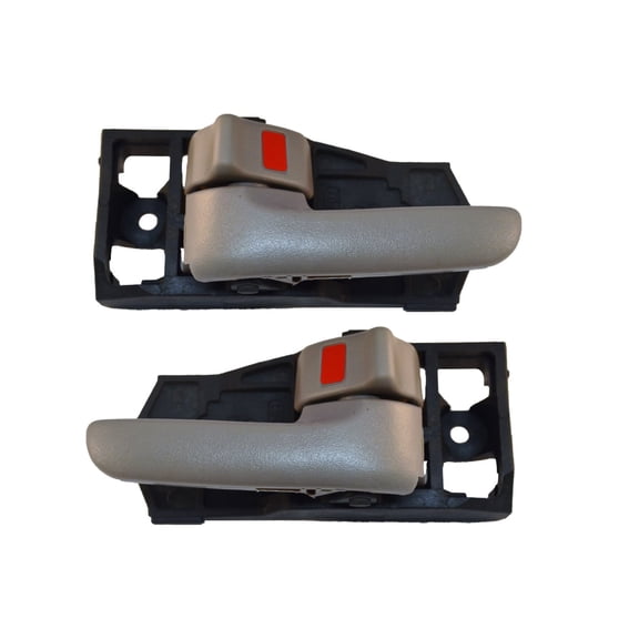 PT Auto Warehouse TO-2510G-DP - Inner Interior Inside Door Handle, Gray (Charcoal) - Left/Right Pair Fits select: 2001-2003 TOYOTA HIGHLANDER