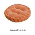 thumbnail image 2 of Round Chair Corduroy Pads Soft Tatami Cushion Floor Backrest Sleeping Pillow Mat for Home Office Dorm Decoration Orange, 2 of 9