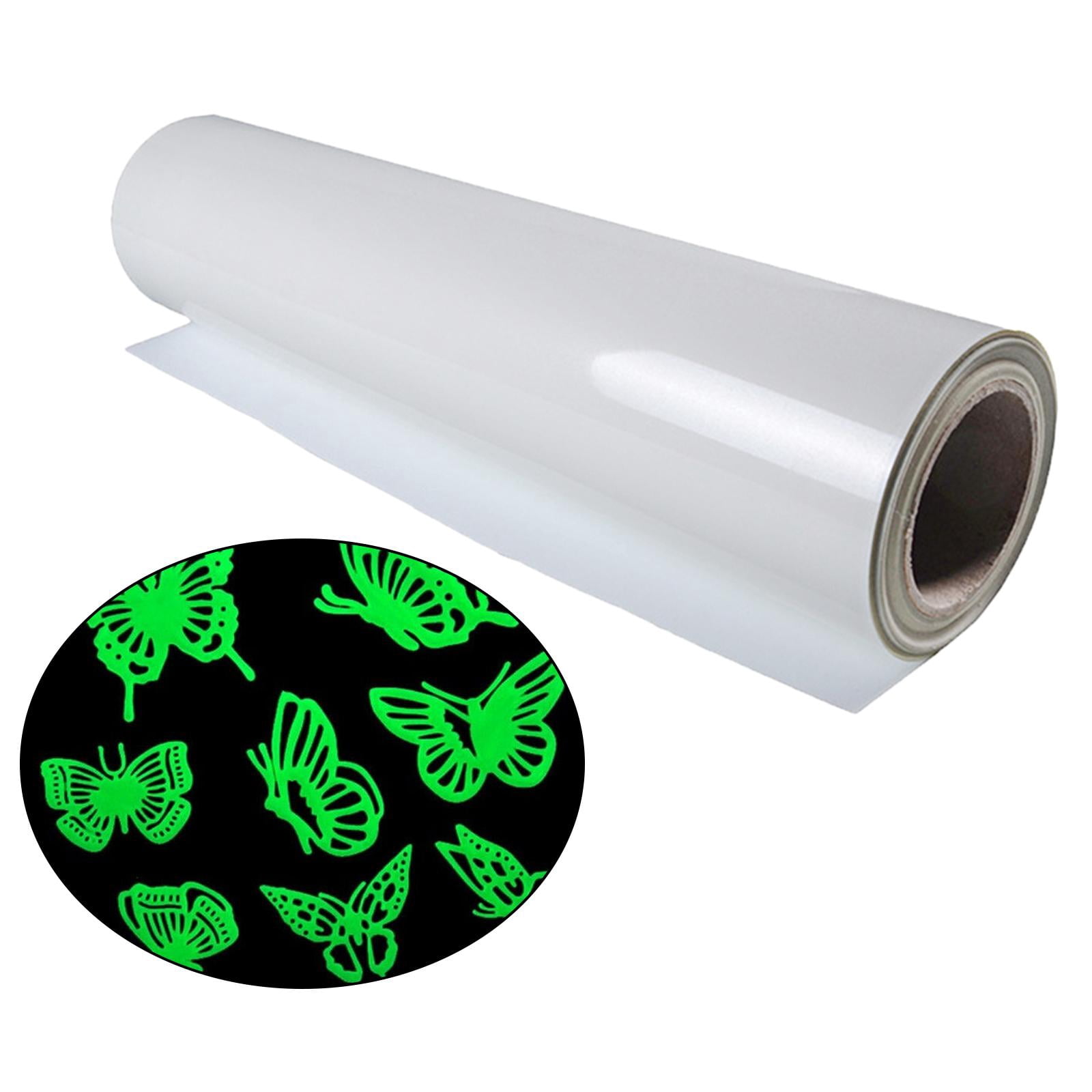 Milageto 4x Luminous Heat Transfer Roll, Heat Transfer HTV , for DIY Gifts, , Hat, Clothing, DIY Craft Birthdays Gifts