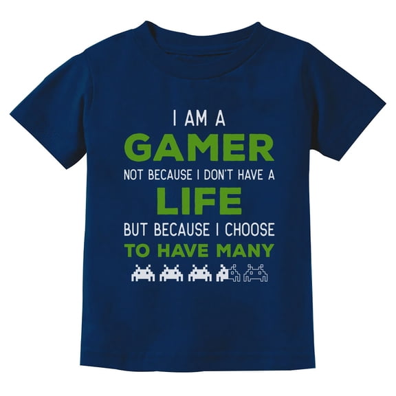 I Am a Gamer Shirt Funny Gamer Gift Cool Gaming Youth Kids T-Shirt X-Small Navy