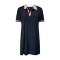 thumbnail image 6 of ZOELNIC Women's Polo Dress Short Sleeve V Neck Casual Summer Mini Shirt Dress With Pockets, 2XL, 6 of 9