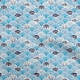 thumbnail image 1 of oneOone Rayon Medium Blue Fabric Sea Shells Ocean Fabric For Sewing Printed Craft Fabric By The Yard 56 Inch Wide, 1 of 4