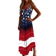thumbnail image 7 of ChaoHeng Womens Dresses Sundresses for 2026 Independence Day Red White Blue Round Neck Printed Loose Dress Multicolor S, 7 of 7