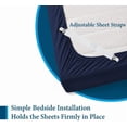 thumbnail image 6 of Sleeper Sofa Bed Sheet Set 4 PC's Sleeper Sofa Sheet Set 100% Pure Egyptian Cotton, 500 Thread Count [Twin Sleeper Sofa Navy Blue Solid] Easily Fits Upto 8" inches Deep Pocket., 6 of 6