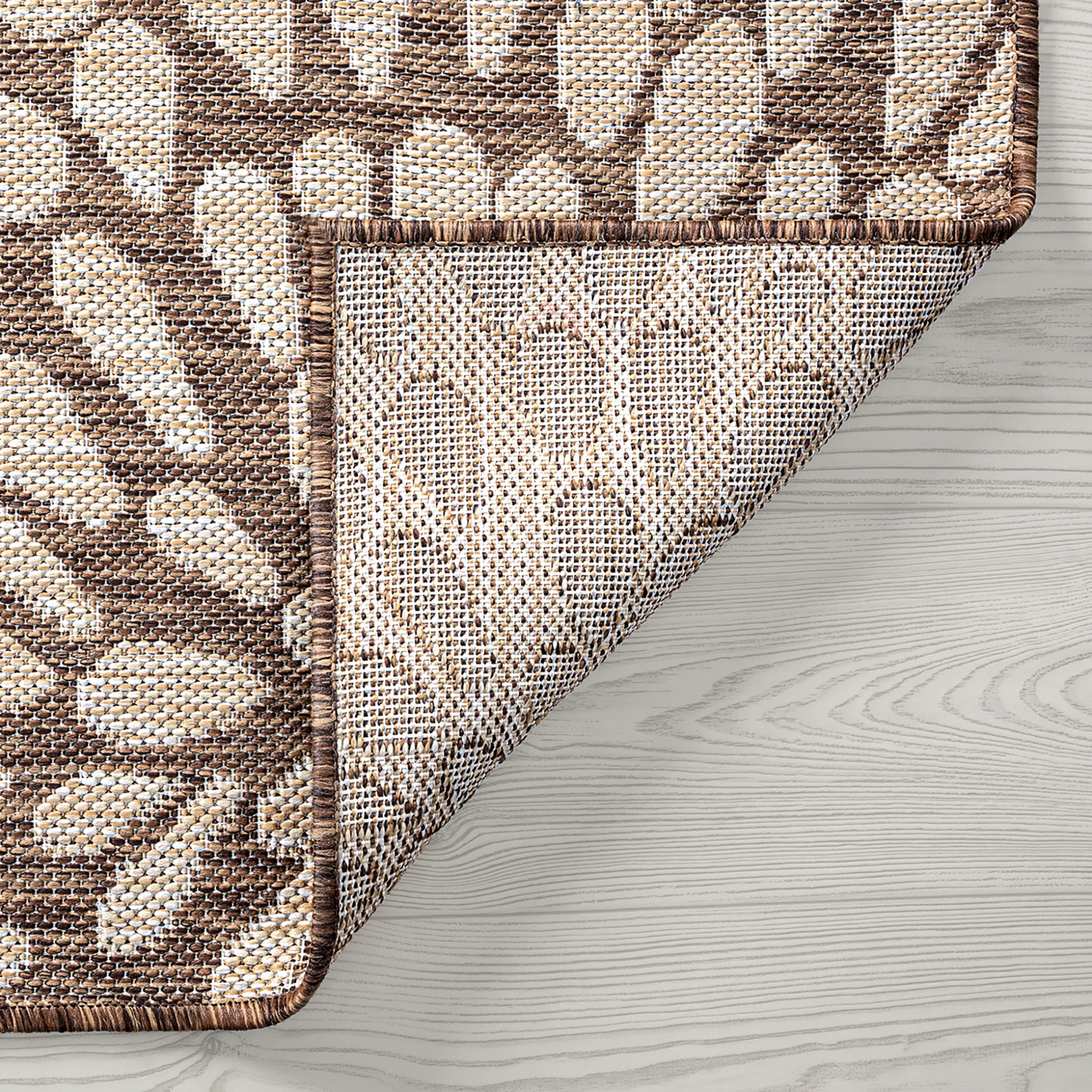 2x3 Water Resistant, Small Indoor Outdoor Rugs for Patios, Front Door Entry, Entryway, Deck, Porch, Balcony | Outside Area Rug for Patio | Brown, Floral | Size: 2' x 3'