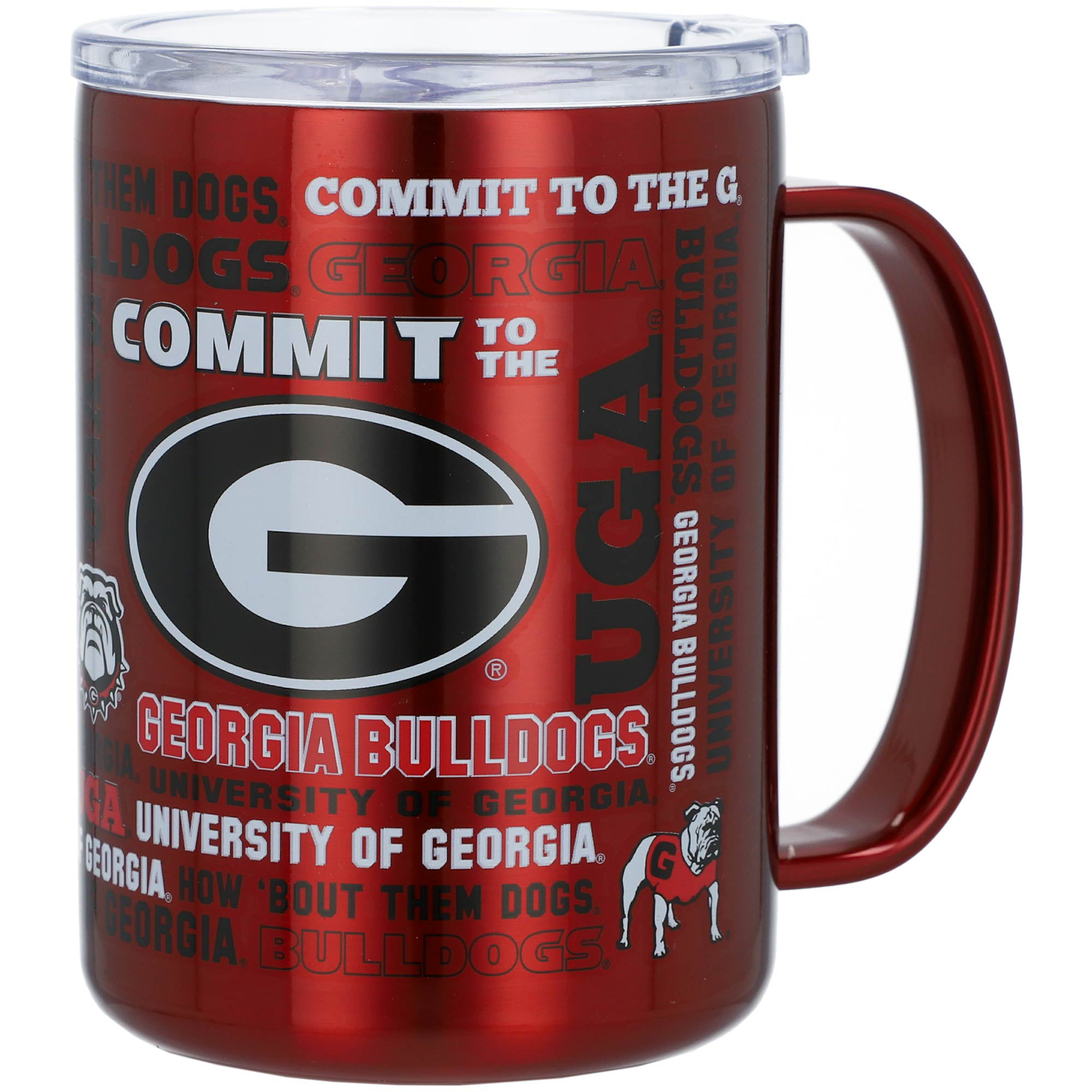 NCAA Georgia Bulldogs 15 oz Ceramic Coffee Mug with Metallic Graphics 19