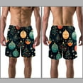 thumbnail image 3 of luoweisi Men's Beach Shorts Quick Dry Swim Trunks with Mesh Lining Merry Chrismas L, 3 of 5