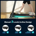 thumbnail image 3 of SWERTOY Electric Foldable Treadmill with 3 Built-in Distance Modes, 16'' Wide Tread Belt Treadmills for Home, Smart Digital Exercise Machine with 10 KM/h Max Speed for Home & Gym, 3 of 5