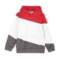 thumbnail image 3 of Blouses pour Filles, Col Rond, Chandail à Capuche Surdimensionné, Mode Enfants, Manches Longues, Chandail-Over, 4-14 Ans, pour Filles et Garçons, Chandail en Molleton Rouge 9T, 3 of 6